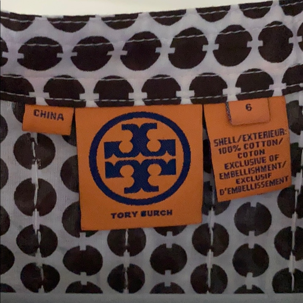TORY BURCH Shirt Embellished Long Sleeved Size 6 - Picture 5 of 13